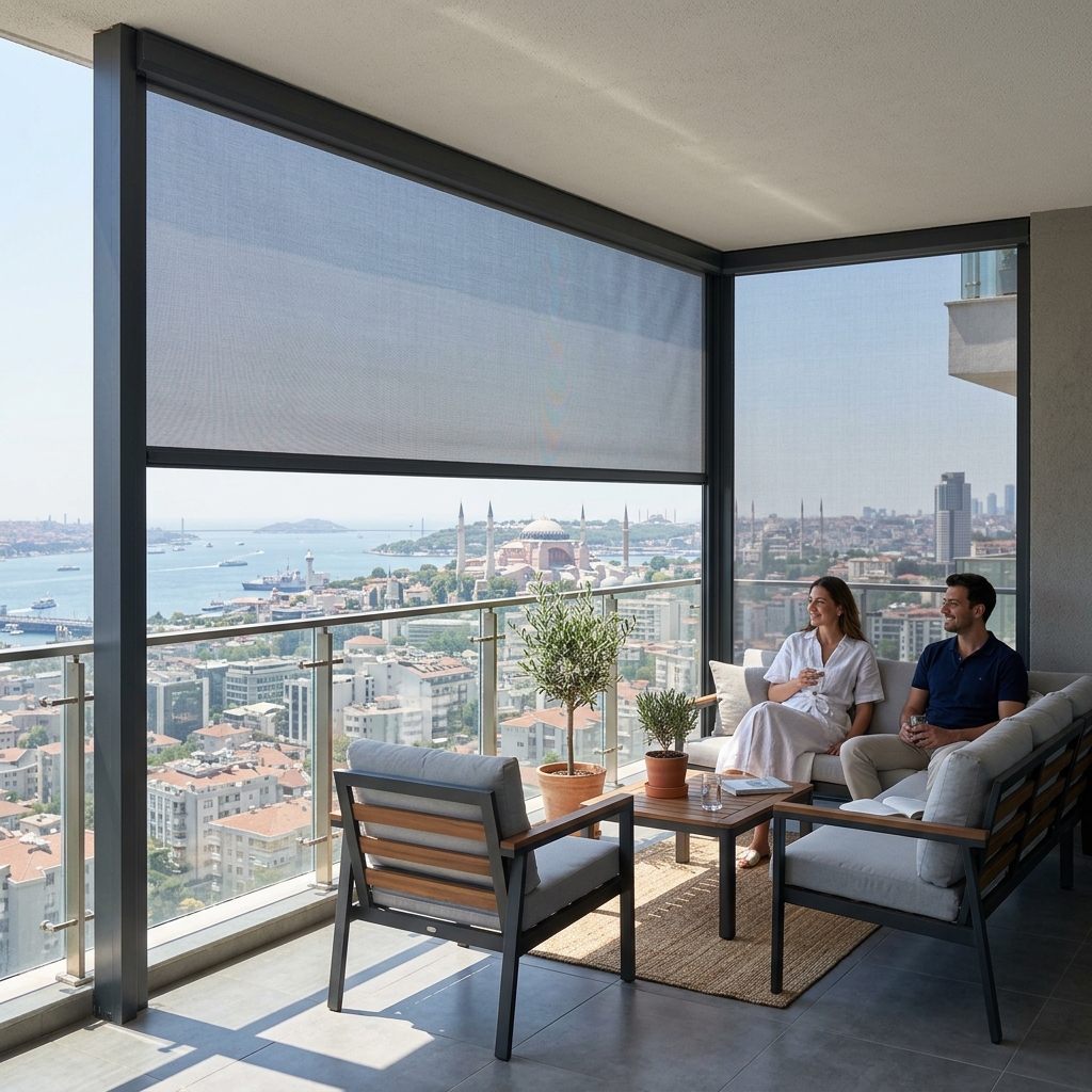 Beylikdüzü Adnan Kahveci Balkon Zip Perde Uygulaması