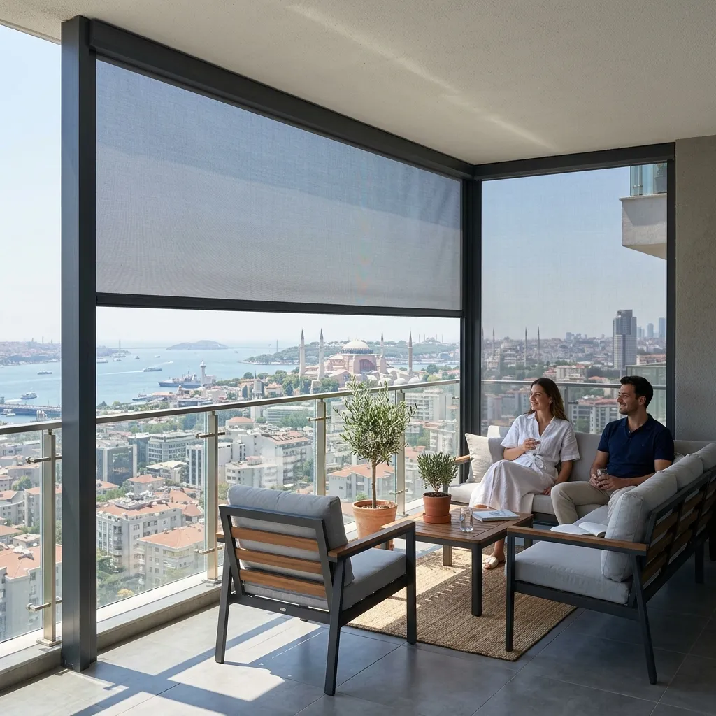 Beylikdüzü Adnan Kahveci Balkon Zip Perde Uygulaması